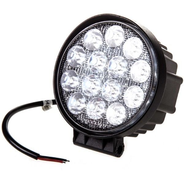 Фара светодиодная дополнительная 14 SMD 42W, 12/24V, 6000K  115*115(127)*50 мм (круглая) дальний