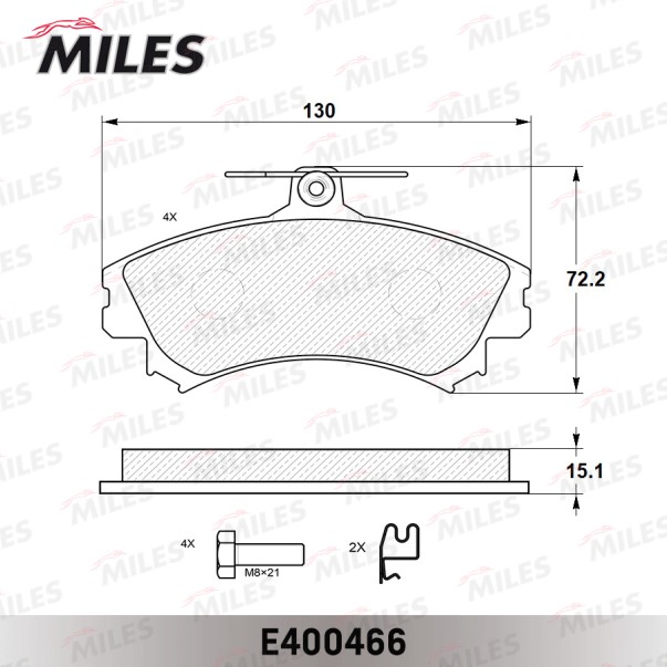 Колодка торм. Volvo S40 Mitsubishi Carisma перед. (Low-Metallic)