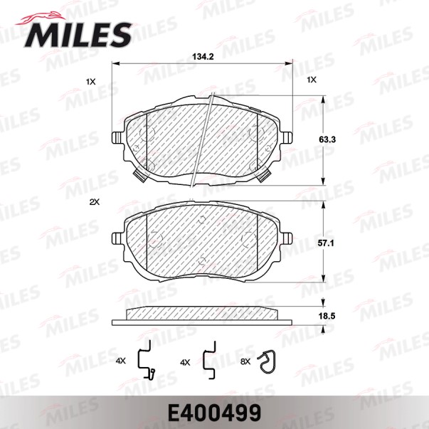 Колодка торм. Toyota Corolla E18 с 2013 г. перед. (Low-Metallic)