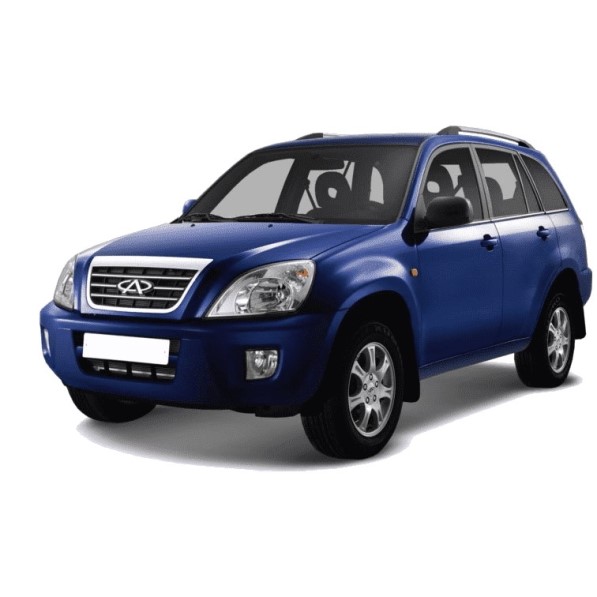 Стекло лобовое Chery Tiggo T11 с 2005 до 2013 г. с полосой (шелкография)