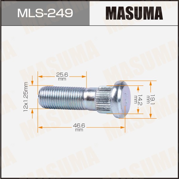 Шпилька колеса М12*1,25*46,6/25,6 Subaru