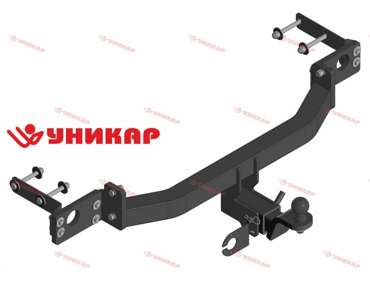 Фаркоп Hyundai Santa Fe с 2012-2018 г. Kia Sorento с 2012 г. (без электрики) дорест под квадратное дышло