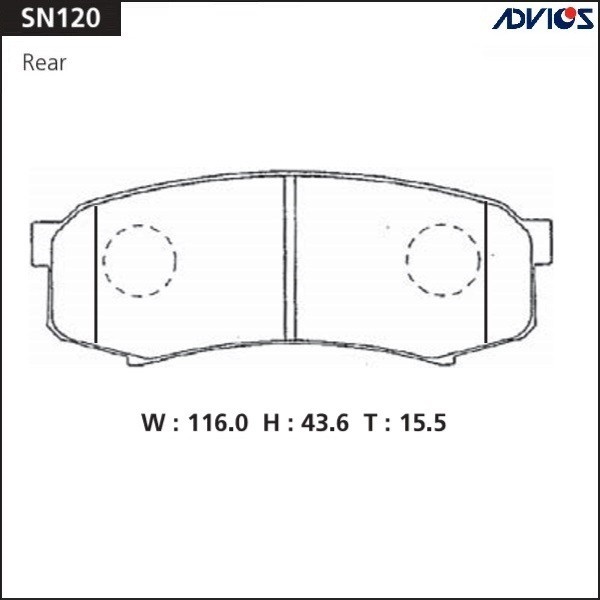 Колодка торм. Toyota Land Cruiser J70/80/90/120 Prado150 задн. /дисковые/