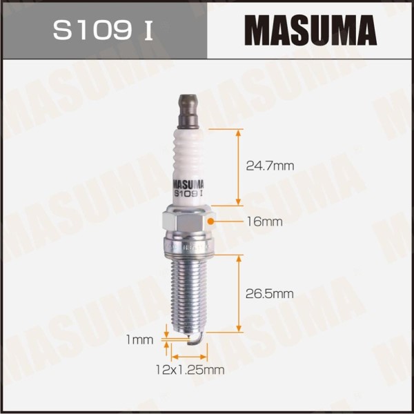 Свечи MASUMA LKR7BGP-S иридиевые SsangYong Actyon/ Hyundai Accent / Solaris (10-)/Kia Ceed (12-) и.у.