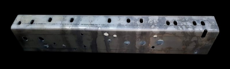Усилитель рамы /Г-3302/ перед. кронш. кабины, амортизатора №1 левый 630 мм (4мм)