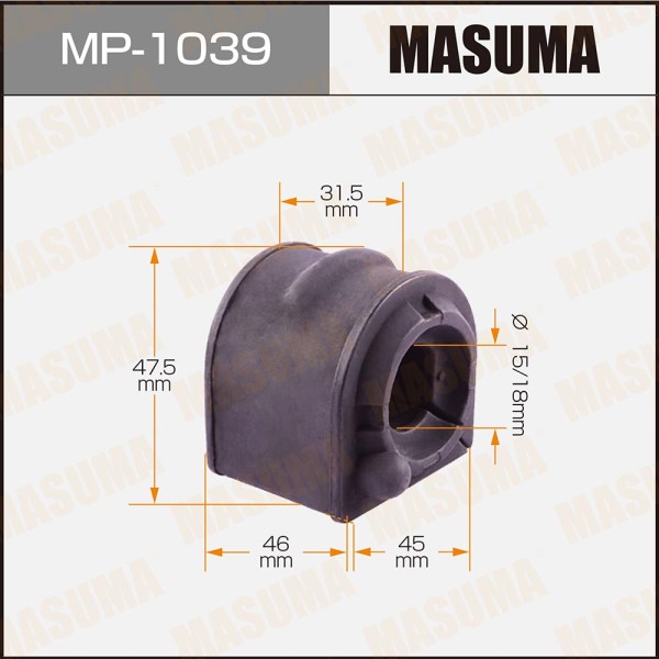 Втулка стабилизатора Ford Focus II Mazda 3 перед. (18 mm)