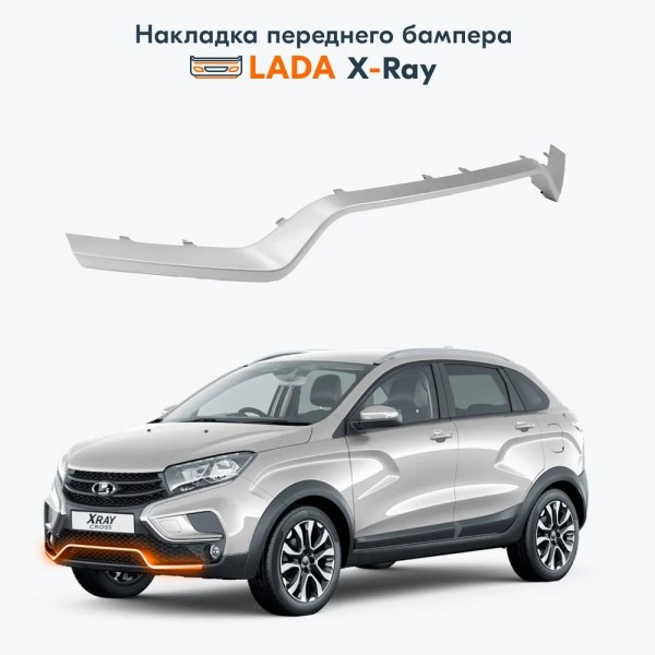 Накладка перед. бампера /Lada XRay CRoss/ решетки нижняя (окрашенная)