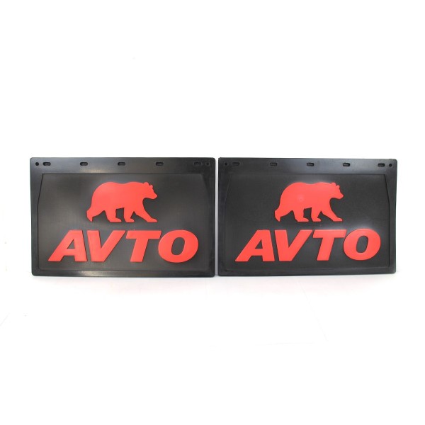 Брызговик /Г-3302/ задний резин. AVTO 27*42 (2 шт)  красный  3D