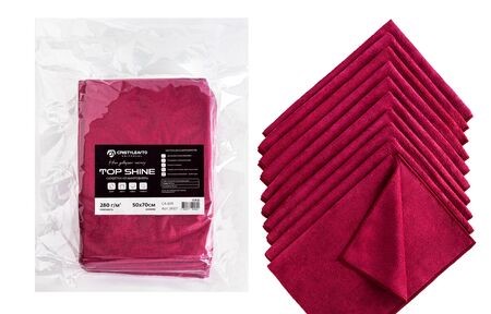Салфетка из микрофибры набор из 10 шт 50*70 см СА-809 Top Shine
