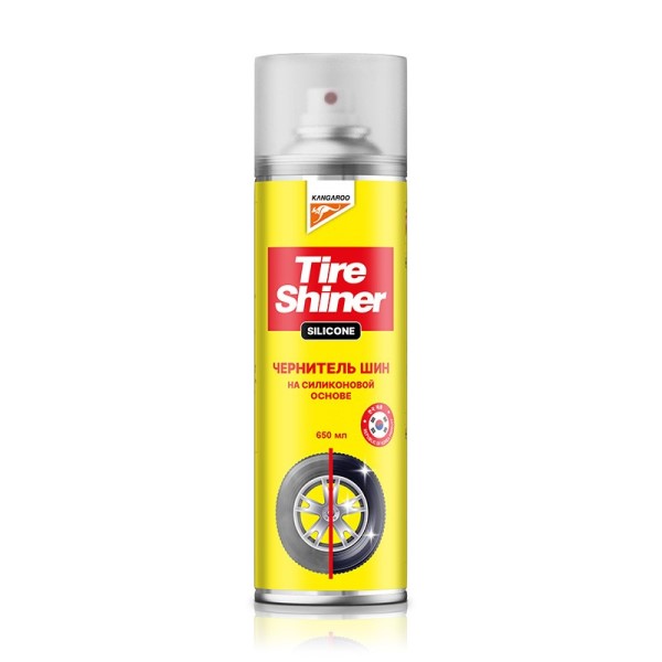 Чернитель шин 650 мл (аэрозоль)  Kangaroo Tire Shiner Silicone  на силиконовой основе