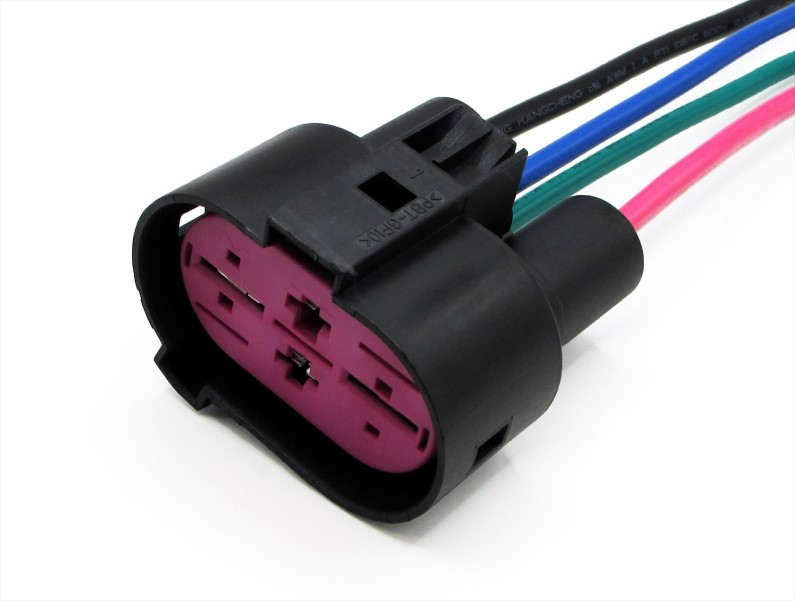 Разъем 1J0906234 (4pin) 4 конт к вентилятору радиатора охлаждения двигателя для Audi, Haval, Seat, Skoda, Volkswagen
