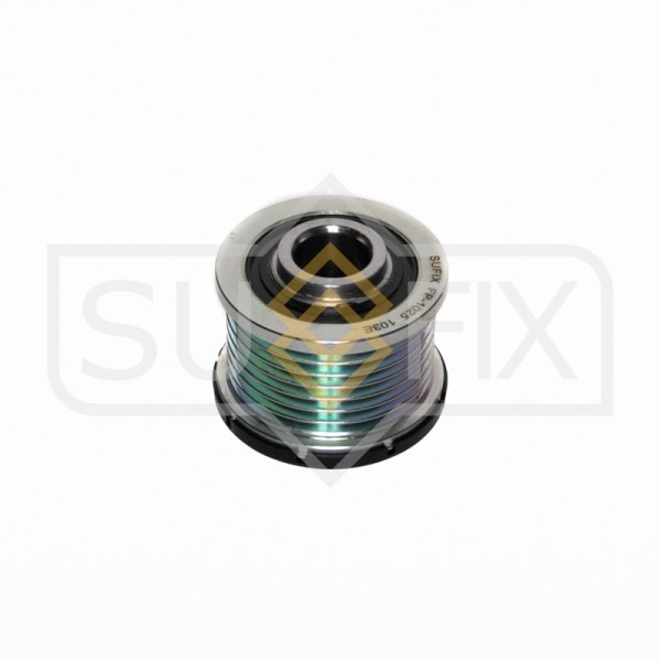 Шкив генератора Renault Duster (12-) Nissan Terrano (14-) 2.0i /7 ручейков/ с обгонной муфтой