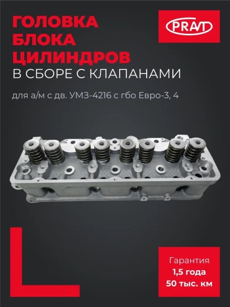 Головка блока /Г-3302 дв. 4216 Бизнес/ в сб. Евро-3,4 с ГБО газ-бенз. с клапанами