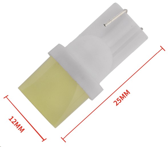 Лампа габарит. 12V W5W T10 1 COB без цок. W2.1x9.5d