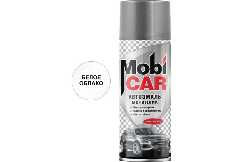 Краска спрей MobiCar акрил. № 240 Белое облако 520 мл