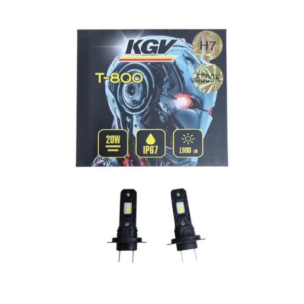 Лампа H7 12V LED 20W/1900LM 5500K 2 шт