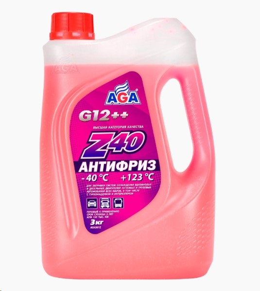 Антифриз  AGA-Z40 G12++  -40С (3 кг.) красный