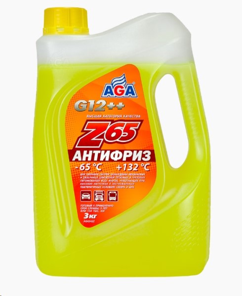 Антифриз  AGA-Z65 G12++  -60С (3 кг.) желтый
