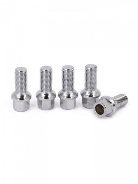 Болт колеса М14*1,5*27 H48 ключ 17 сферический облег. головка Audi, Mercedes, Skoda, VW (5 шт)