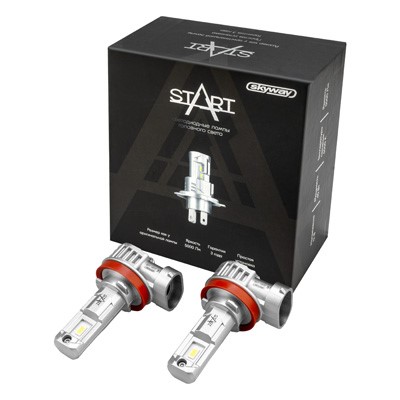 Лампа H11 12V LED 40W 5000LM 6000K 2 шт (Белый) START