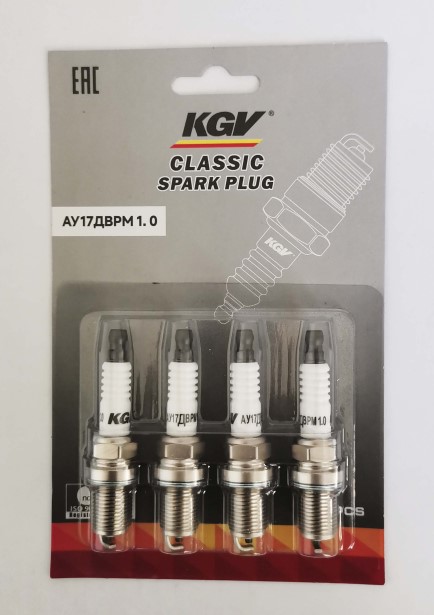 Свечи KGV AУ17ДBPM 1.0 /Lada 16 кл./ в блистере