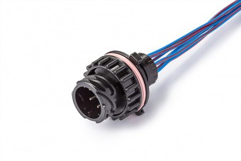 Разъем байонет (вилка) 1-967447-1 (7pin) 7 конт. блок-фар для Г-3302, Кам, МАЗ, заднего светодиодного фонаря для Кам