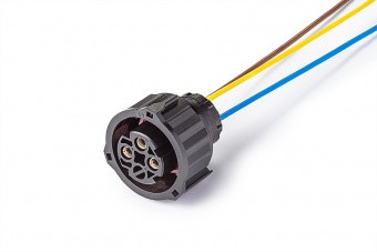 Разъем байонет (розетка) 1-967325-1 (3pin) 3 контакта датчика давл.воздуха и масла Кам, МАЗ,Г-3302,УАЗ, модулятора ABS