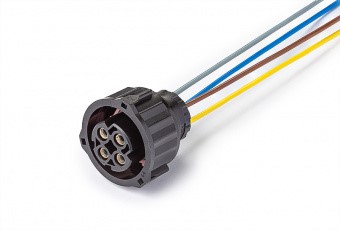 Разъем байонет (розетка) 1-967325-1 (4pin) 4 контакта датчика спидометра, датчика уровня пола для Кам, ЗИЛ, Краз, МАЗ