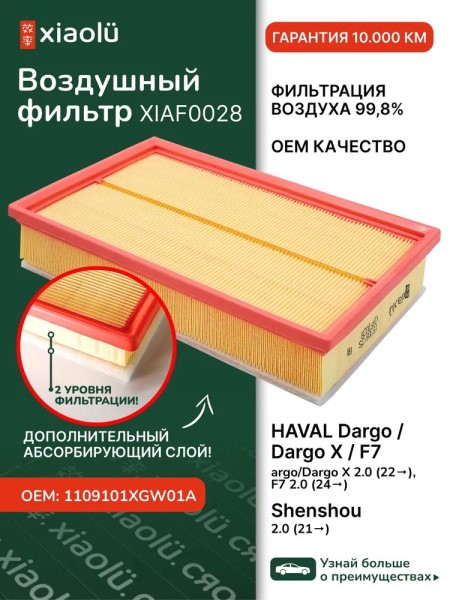 Фильтр воздушный Haval Dargo 2.0 (192 л.с.) (2022-)