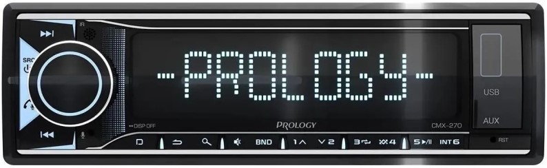 Автомагнитола Prology CMX-270 медиа-ресивер 1din USB, AUX, BT, FLAC, MP3,  4*55 Вт