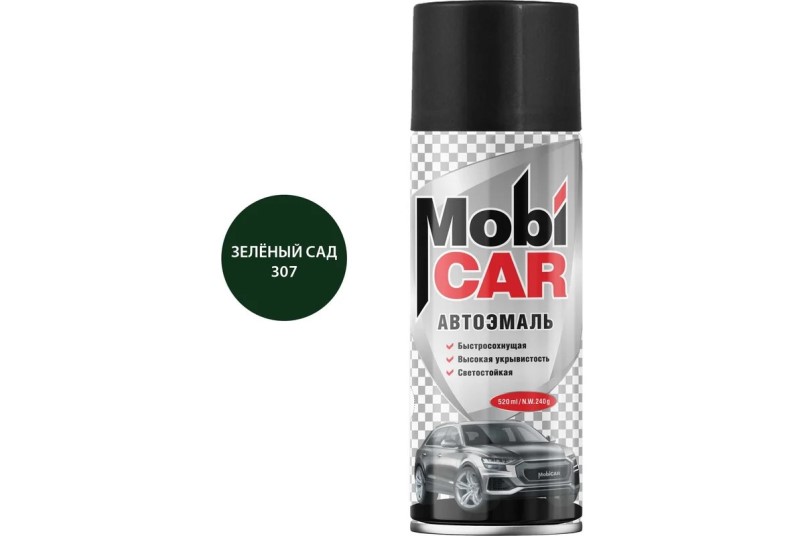 Краска спрей MobiCar акрил. № 307 Зеленый сад 520 мл