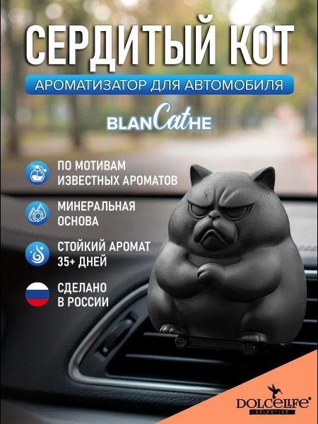 Ароматизатор на дефлектор Сердитый кот Blanche