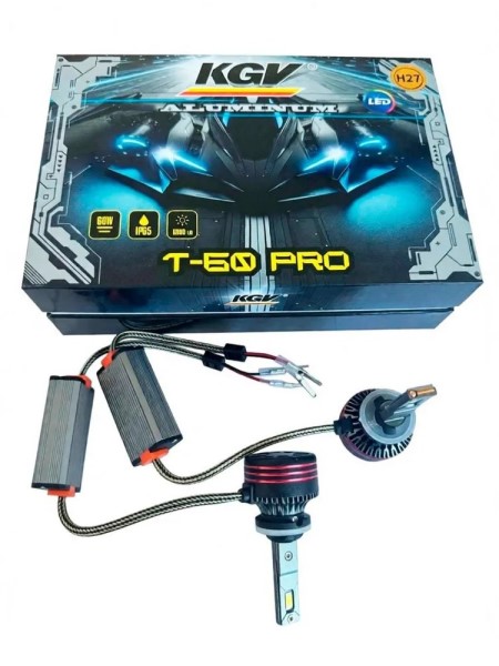 Лампа H27 9-36V LED 60W/6000LM 6000K 2 шт