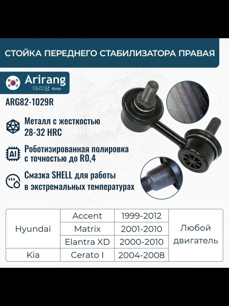 Стойка стабилизатора Hyundai Accent перед. прав.