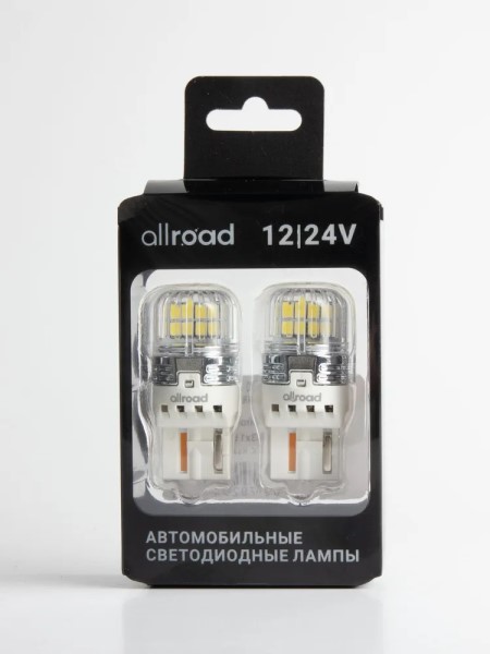 Лампа 2-конт. 12V W21W T20 16 SMD без. цок. W3x16d