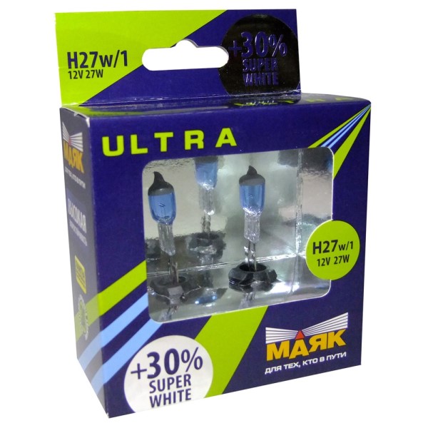Лампа H27/1 12V /880/ 27W PG13 набор +30% SUPER WHITE