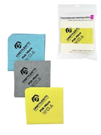 Салфетка из замши PVA Micro 350 гр/м2  3 шт. в пакете/30*30 см/ СА-307