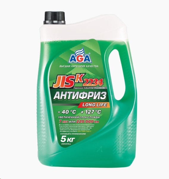 Антифриз  AGA Long Life JIS K  -40С (5 кг.) зеленый