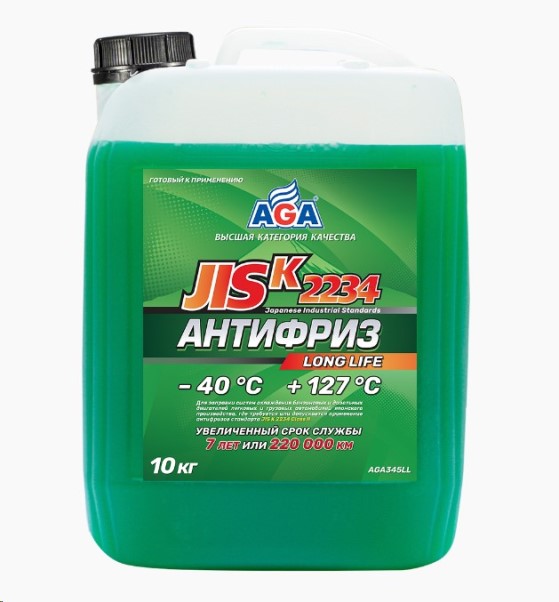 Антифриз  AGA Long Life JIS K  -40С (10 кг.) зеленый