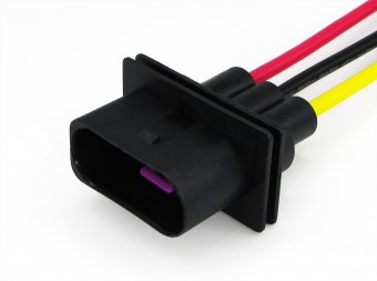Разъем 1J0906443 (3pin) 3 контакта вентилятора радиатора охлаждения двигателя для Audi, Seat, Skoda, Volkswagen