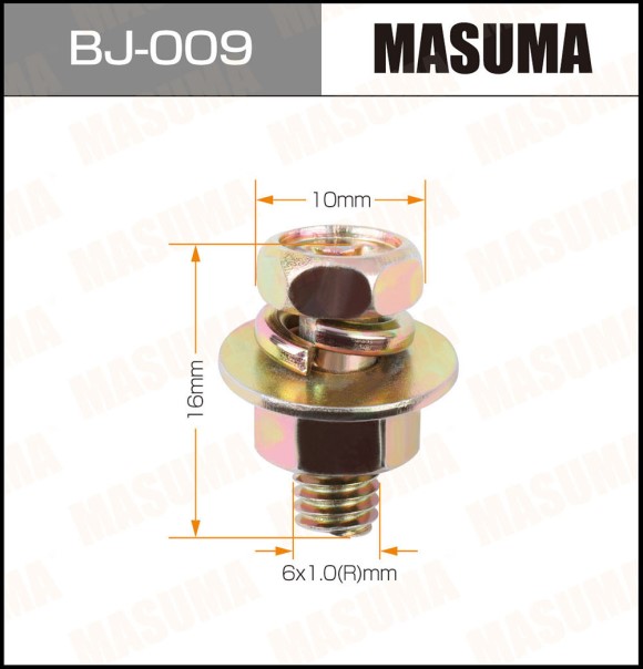 Болт с гайкой М6*16*1.0 (уп. 6 шт)