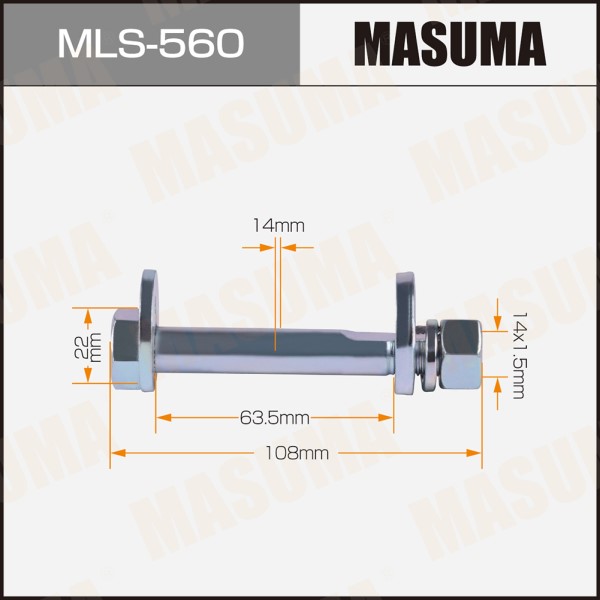 Болт развала Mitsubishi L300 /гайка+шайба/