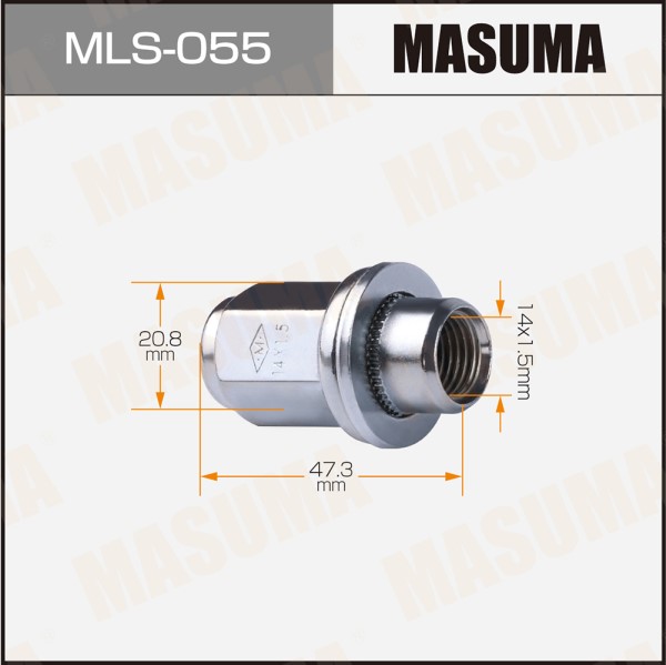 Гайка колеса M14*1.5*47,3 Прессшайба, закр., ключ 21мм