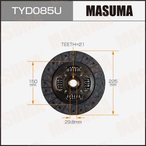 Диск сцепления Toyota Corolla (-00) Land Cruiser Prado (-91) Mark II (-00)