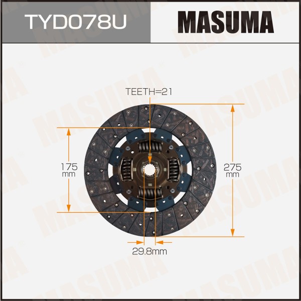 Диск сцепления Toyota Land Cruiser 4,7L до 2004 г.