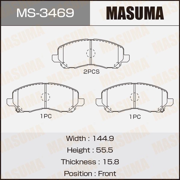 Колодка торм. Mitsubishi Lancer Outlander III ASX с 2010 г. перед.