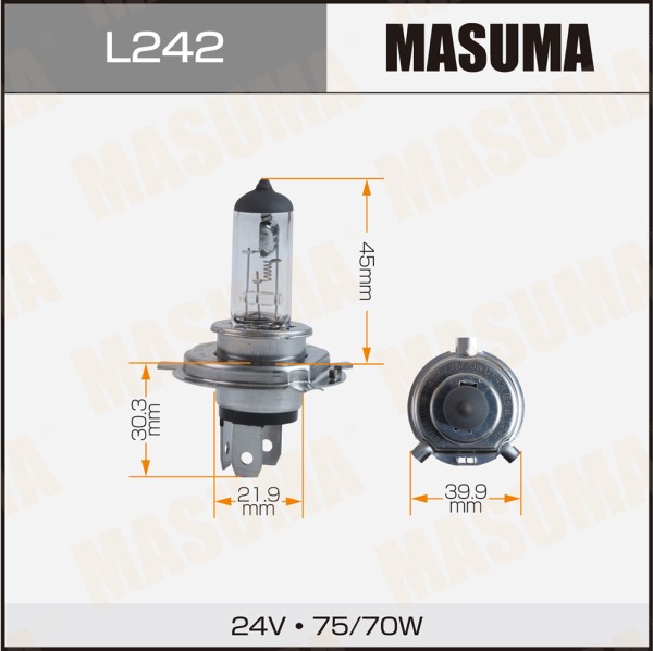 Лампа H4 24V 75/70W P43t н/о