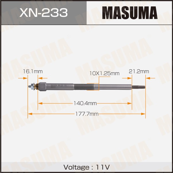 Свеча накаливания MASUMA CP-72 /Nissan X-Trail T30 (01-) Pathfinder (05-) 2.2DCi/2.5DCi/