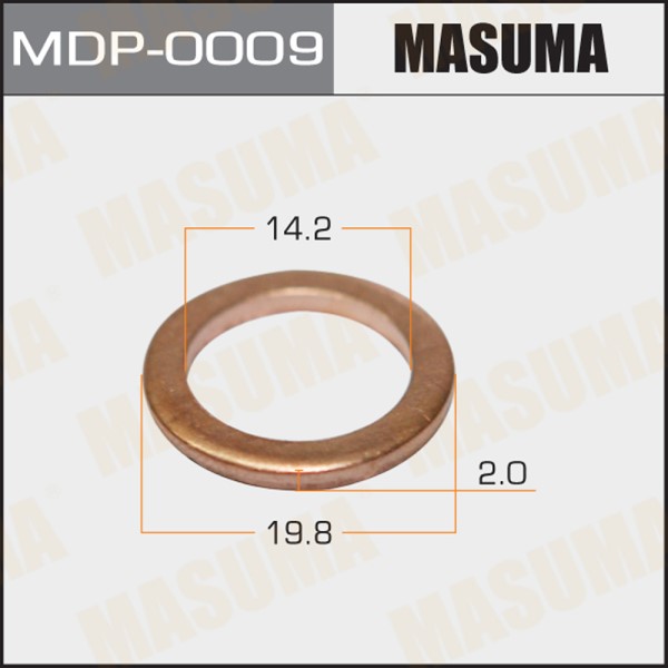 Шайба для форсунок Masuma (медь) 14,2х19,8х2 Mazda Mersedes