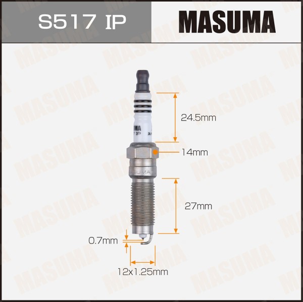 Свечи MASUMA ILZNAR8A7G /Ford Focus III (14-) Kuga II (14-) /IRIDIUM+PLATINUM